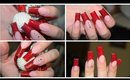 Red Glam Acrylic Nail Tutorial | Uñas acrílicas
