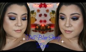 Dramatic Fall Smoky Blue Makeup | LORAC MEGA PRO 2