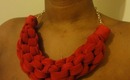 DIY Straight Knot Necklace / Fabric Knot Necklace