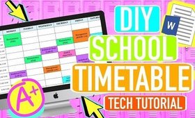 DIY SCHOOL TIMETABLE - #TechTutorial | Paris & Roxy