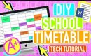 DIY SCHOOL TIMETABLE - #TechTutorial | Paris & Roxy