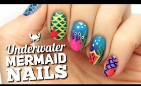 Mermaid & Ocean Nail Art Design
