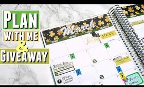 Monthly Saint Patricks Day Plan With Me, Erin Condren March Monthly Plan with Me and GIVEAWAY