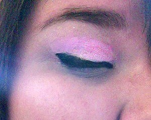 Bright Pink 'Barbie' Makeup. With lots of Shimmer, (: