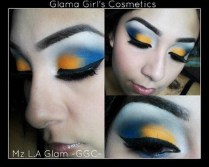 Look created with Glama Girls Cosmetics 120 palette