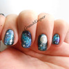 Galaxy Moon Accent Nails