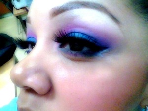 Blue and purple smokey eye
