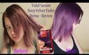 Vidal Sasson Deep Velvet Violet Hair Dye Review+Demo
