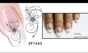 French Tip ♦ How to Use Water Decals Nail Designs