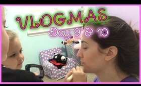 VLOGMAS DAY 9 & 10 |  2 AND 4 YEAR OLD DO MY MAKEUP