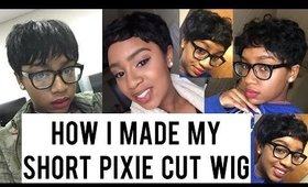 How I Made My Short/Pixie Cut Wig using 27 Piece Hair | BeautybyTommie