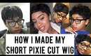 How I Made My Short/Pixie Cut Wig using 27 Piece Hair | BeautybyTommie