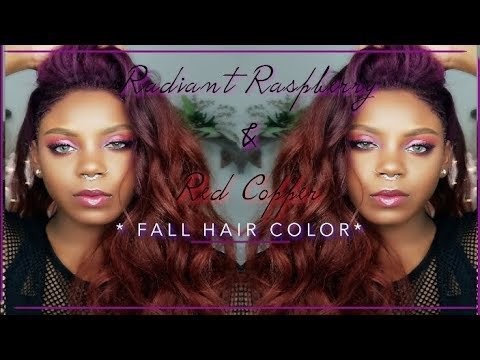 Radiant raspberry & red copper * fall hair color.