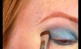 simple, super easy aqua, teal look using urban decay's 15 year anniversary palette