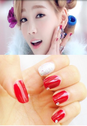 Inspired by Taeyeon's nails in their song Twinkle.