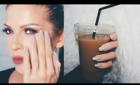 Coffin Suede Nails