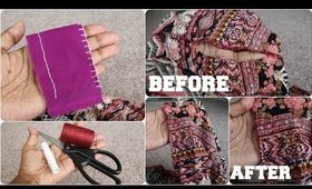 How to | Sewing Back Stitch and Blanket Stitch | DIY | Sewing Torn Clothing | Itsmrsshasha