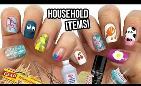 10 Nail Art Designs Using HOUSEHOLD ITEMS! | The Ultimate Guide #10