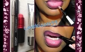 ♥Nyx Black Berry, Glam Nicki with a little Burgundy♥ Ombre  ♥