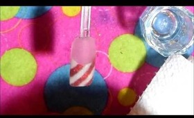 Acrylic Nail: Candy Cane