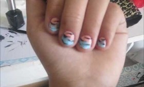 Ombre Zebra Nails!