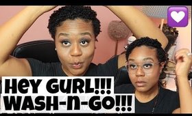 Wash & Go Natural Hair Routine! Short natural hair! ROSEWATER FOR FAST HAIR GROWTH!