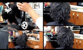 How to round brush thick natural hair!