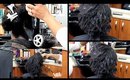 How to round brush thick natural hair!