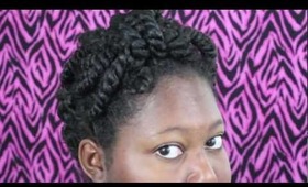 Side Flat Twists Styled 3 ways on Natural Hair