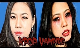 Asian Halloween Makeup: Korea (Kpop Vampire) - Collab video with Marga Manalo | thelatebloomer11