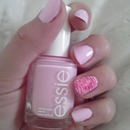 cute pink accent nail