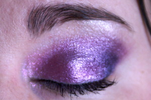 Purple look with Sugarpill's Weekender and Dark Purple from the 88 matte palette.