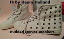 Shoe Speak #1 - H! By Henry Holland Studded Canvas Sneakers