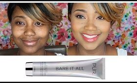 First Impressions | Pur Bare It All 4 in 1 Skin Perfecting Foundation On Dry Skin | moTheFace