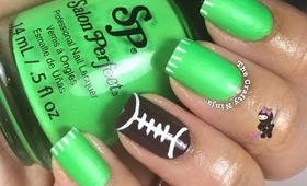 Football Nail Tutorial by The Crafty Ninja