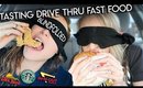 TASTING DRIVE THRU FOOD BLINDFOLDED