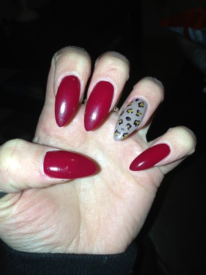 #red #leopard #loverockabillynails ❤