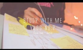 Study With Me Real Time  Vlog + Relaxing Music [Pharmacy student] | REEM