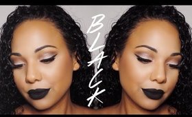 BLACK LIP | Goth Glam Makeup | Ashley Bond Beauty