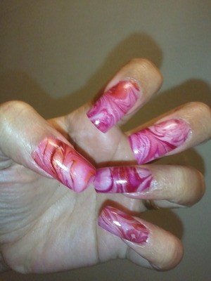 I just love water marble nail designs