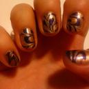 Gold And Purple Water Marble