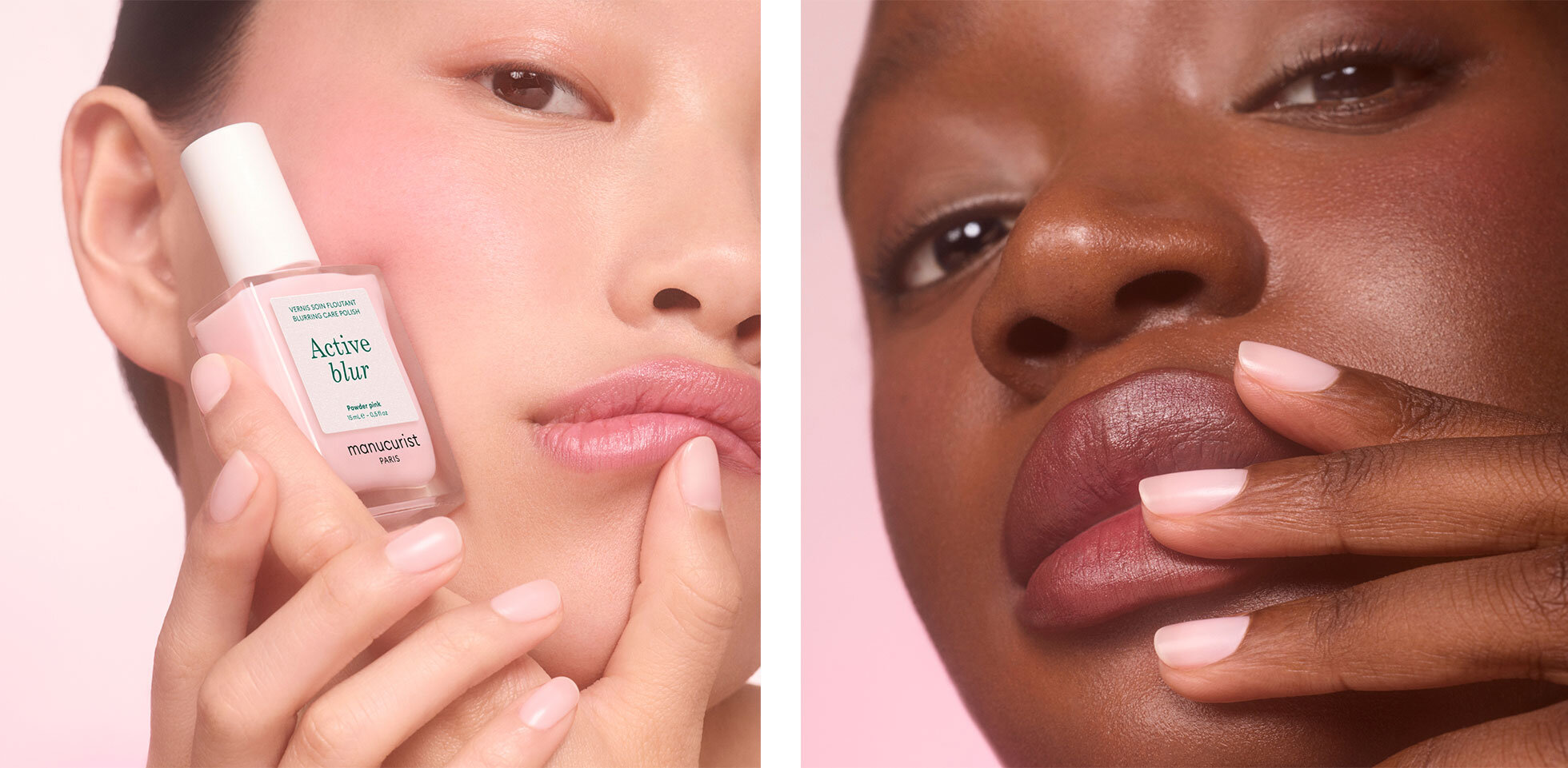 Manucurist Active™ Blur swatches on nails