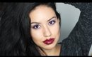Vampy Lips and Bright Purple Eyes | Drugstore Makeup