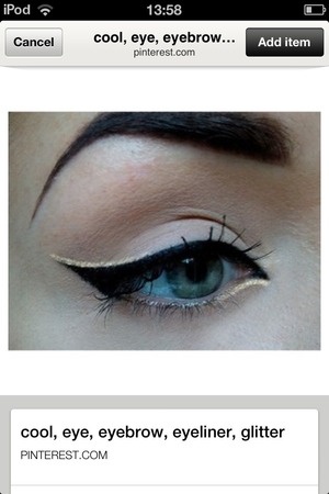 Simply line your eyes in either liquid , gel, or kohl liner and then do the same on top with gold! 