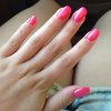 Salmon/Hot Pink Acrylic Nails