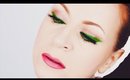 Fresh Spring Green with Pink Lips Makeup Tutorial