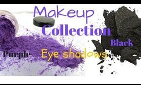 makeup collection: eyeshadow PURPLES & BLACKS