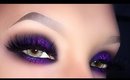 Sexy Purple Smokey for Green Eyes - Glitter Halo Makeup Tutorial ft. LunatiCK Cosmetics