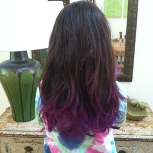 purple dip dye hair