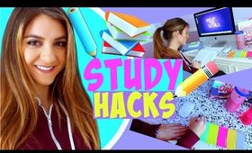 STUDY LIFE HACKS for SCHOOL | How to get GOOD GRADES | Organization + STUDY Tips!